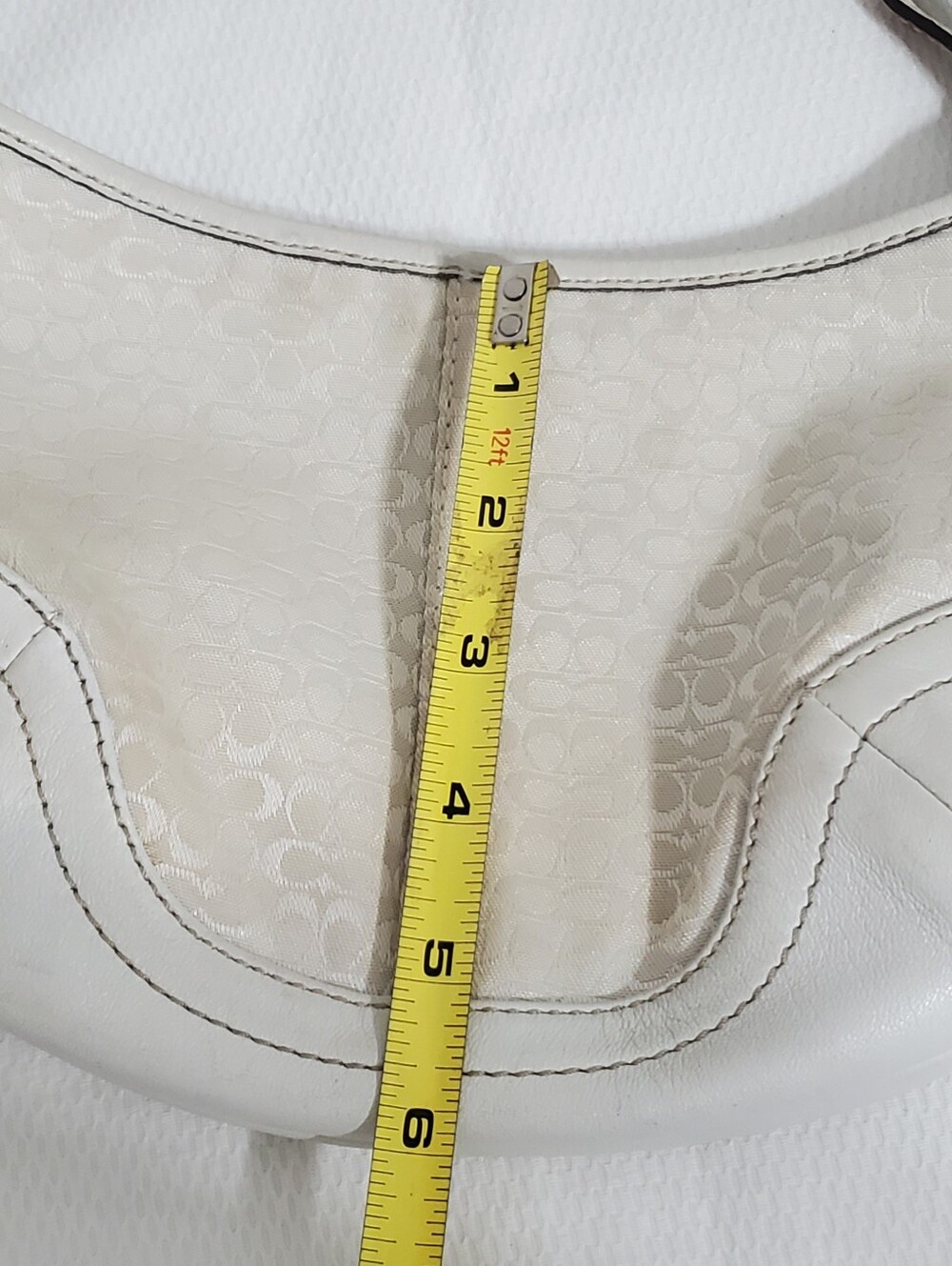Coach 6351 Cream Signature Canvas Soho Hobo Y2K - Picture 13 of 14